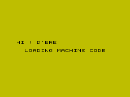 Snake title screen for ZX Spectrum